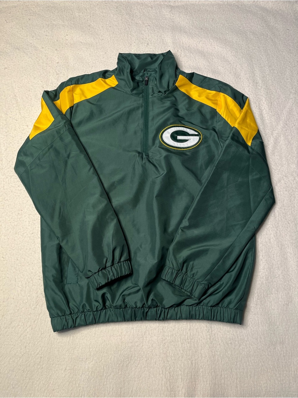 Vintage 00s NFL Green Bay Packers Full Zip Windbreaker Jacket Mens M Jersey Y2K